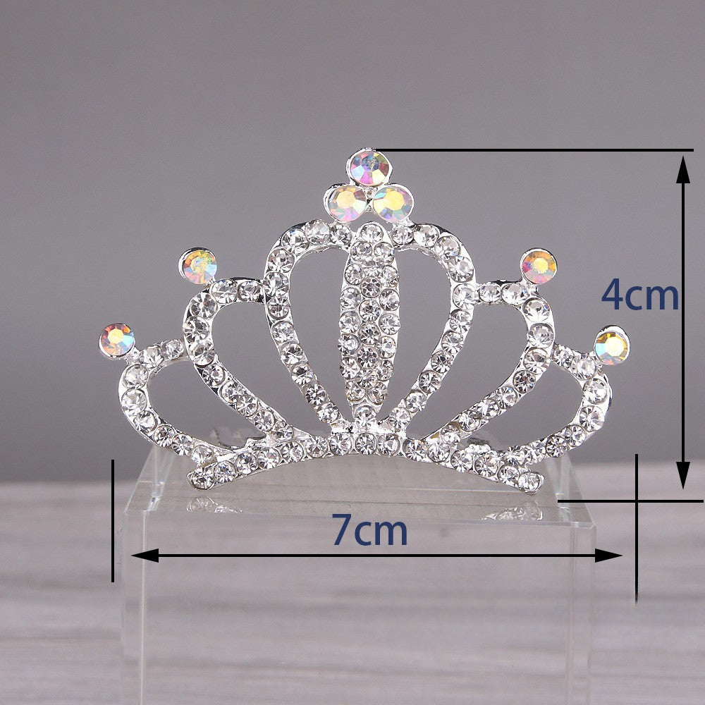 Wholesale Children's Princess Rhinestone Crown Hair Comb